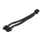 GPU VGA PCI-E 8 Pin Female To Dual 8(6+2) Pin Male PCI Express Adapter Braided Sleeved Splitter Power Cable 8 Inch