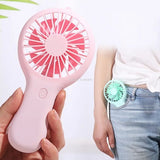 Portable Handheld Mini Air Cooler Silent Fan USB Rechargeable Small Personal Cooling Tools for Home Office Outdoor