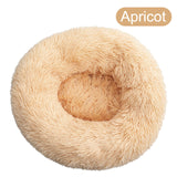 Round Big Dog Bed Sofa Long Plush Lounger Basket Fluffy Pet Bed House for Dogs Cats Puppy Cushion Winter Warm Pet Bed Kennel