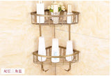 Antique Carved Bathroom Hardware Sets Solid Brass European Bathroom Accessories Set Brushed Bathroom Products (shelf/towel Rack)