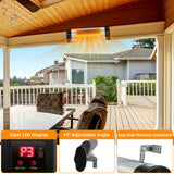 1500W Infrared Patio Heater Wall-Mounted Electric Heater with Remote Control  FP10081US-SL