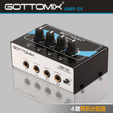 Newest Gottomix AMP-S4 Professional 4-channel Headphone Amplifier Headphone Split Headphone Splitter Amp For Recording Studio