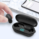 BT5.0 True Wireless Headphones Mini Earbuds Sweatproof Sport Headset In-ear Earphone with Mic Charging Case Battery Display