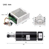 500W CNC Brushed Spindle Kit Engraving Machine Spindle 500W Motor Kit ER11 MACH3 Power Supply Governor for Solid Wood PCB