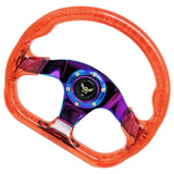 D Shaped 13 inch Auto Acrylic Steering Wheel Drifting Steering Wheel Parts