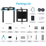 3D Printer All-Metal Dual Extruder TMC2208 Drive Silent Mainboard Meanwell Power Tempered Glass Bed 280*240*300mm