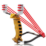 Catapult Fish Shooting Metal Hunting Catapult Folding Wrist Ball Clip Rubber Band Strong Outdoor Dart Shooting Reel Fishing Game