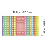 Big Fidget Game Rainbow Chess Board Push Bubble Pop Fidget Sensory Toys Relieve Stress Family Interaction Party Games Toy Gifts