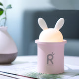 LED Licht Lampe mit Ultraschall-luftbefeuchter Fr Baby Cartoon Kaninchen 250ML USB therisches l Diffusor Auto Luftreiniger