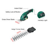 DC 7.2V Electric Cordless Trimmer Hedge Fence Pruning Weeder Shears Gardening Tool Electric Weeder Aluminum Scissors 1000 Rpm
