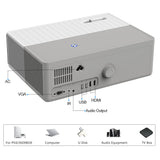 Salange D5000 Projector Full HD Video 6000 Lumens Android Video Home Theater For Phone Compatible with HDMI WiFi Bluetooth