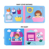 Kids 3D Toddlers Board game Story Cloth Book Montessori Quiet Book Early Learning Education Habits Knowledge Developing Toys