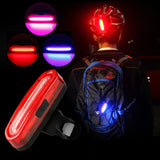 Three Colors Mountain Bike USB Charging Waterproof Safety Taillight Outdoor Night Riding Day Wolf Star Warning Light