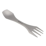 Ultra-light Super Durable Titanium Spork Spoon &amp; Fork Flatware Tableware for Outdoor Camping Hiking Picnic