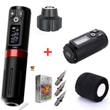 2021 New Wireless Rotary Tattoo Machine Pen Mabuchi Motor Strong Quiet With Fast Charing Battery RCA Adapter Kit Free Shipping