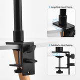 Photography Metal Mount Stand Tabletop C-clamp Mount Light Stand 36cm-60cm/14.2in-23.6in Adjustable Height 1/4 Inch Top Screw