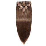 Human wig female long straight hair clip hair eight-piece set of human hair extension piece human hair