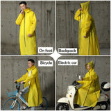 2021 Hot Sale EVA Raincoat Women/Men Zipper Hooded Poncho Motorcycle Rainwear Long Style Hiking Poncho Environmental Rain Jacket