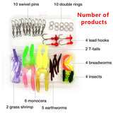 Kids Fishing Pole Set Full Kits With Telescopic Fishing Rod And Spinning Reel Baits Hooks Saltwater Freshwater Travel Pole Set