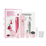 4 In 1 Electric Body Epilator Eyebrow Trimmer Facial Hair Removal for Women Bikini Intimate Area Hair Shaver Razor Painless