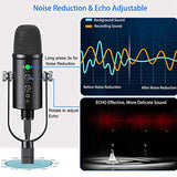 USB Microphone,Condenser Recording Microphone with Mute and Echo for Laptop Pc Mac Phone Studio Recording, Broadcast