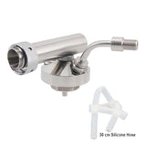 One-piece Stainless Mini Keg Beer Spear Fit EU Flow Control Beer Faucet Include 30cm Silicone Hose, NO Faucet No CO2 Regulator