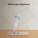Acrylic iPad Stand Height Adjustable Transparent Tablet Holder Tablets Painting Base Desktop Hands Free iPad Pro/Air/Mini Stand