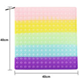 40CM Jumbo Luminous Push Bubble Fidget Sensory Toy Glow in the Dark Rainbow Decompression Toy for Kids and Adults