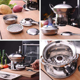 2 Pcs Portable Alcohol Stove Windproof Stainless Steel Camping Stove for Outdoor Camping Hiking Cooking Tea Coffee Stove