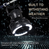 Camping Light Fan For Tent Portable Ceiling Fan With LED Light Camping Hanging Lantern For Survival Hiking Emergency