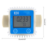 K24 Turbine Digital Oil Fuel Flow Meter Gauge For Chemicals Liquid Water