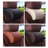Car Neck Pillows Pu Leather head support protector black/red universal headrest backrest cushion easy install and clean