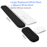 Keyboard and Mouse Wrist Rest Pad Set Padded Memory Foam Hand Rest, Keyboard Wrist Rest, Laptop Typing and Wrist Pain Relief
