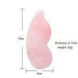 Genuine Rose Quartz Guasha Scraper Natural Stone Scratching Massage Body Facial Skin Relax Acupuncture Pressure Health Care Tool