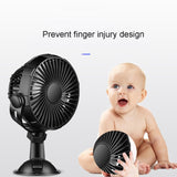 Small Desk USB Rechargeable Sturdy Car Fans with 3 Speeds, Personal Portable Fan for stroller Bedroom Office Kitchen