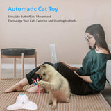 Cat Toys Funny Exercise Electric Flutter Rotating Kitten Toys Cat Chasing Teaser Interactive Flutter Bug Cat Butterfly Toy