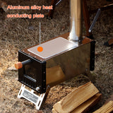 Camping Folding Furnace Wood Burning Furnaces Winter Outdoor Heating Cooking Kitchenware Firewood Cooking for Camping Hiking
