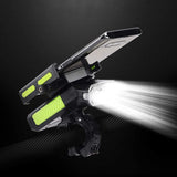 Bike Light Set with Cell Phone Holder,5 in 1 Light with Horn,Waterproof Bicycle Front Headlight and Taillight