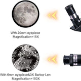 Visionking Refraction Astronomical Telescope With Portable Tripod Sky Monocular Telescopio Space Observation Scope Outdoor