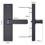RAYKUBE Wifi Electronic Door Lock With Tuya APP Remotely / Biometric Fingerprint Smart Card Password Key Unlock FG5 Plus