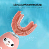 U-Shaped Electric Toothbrush Recharge Automatic Ultrasonic Toothbrush Kids Cartoon Pattern Toothbrush