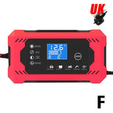 12V 6A Car Battery Charger Digital Car Battery Charger LCD Display Repair Motorcycle SUV Charger Power Repair Fully Automati