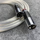 Hi-end HIFI Audio Line 5N OCC Crystal Silver RCA To XLR Male &amp; Female Cable Carbon Fiber Plug