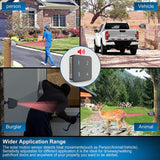 Meters Solar Wireless Driveway Alarm Outdoor Weather-Resistant Motion Sensor &amp; Detector DIY Security Alert System