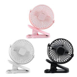 720° Portable Clip LED Light USB Mini Fan Rechargeable 1200mAh Office Cooler Car Desktop Home Office Super Mute Small Air Fans