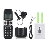 Bisofice Expandable Cordless Phone System with 3 Lines Display Support 5 Handsets Connection Call Block Hands-free Calls