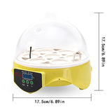 2021 New Digital Mini 7 Grid Egg Incubator Fully Automatic Incubator Poultry Hatcher Temperature Control Hatching Machine