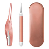 LED Light Ear Pick Ear Wax Removal Ear Cleaner Set Earpick Nose Clean Tweezers Picks Wax Remover Baby Adults Ear Care Set
