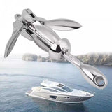 Stainless Steel Durable 1.5 /0.7KG Docking Hardware Boat Folding Grapnel Anchor For Boat Marine Yacht