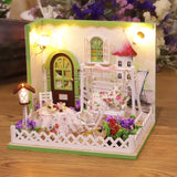 CUTEBEE Doll House DIY Miniature Dollhouse Model Wooden Toy Furnitures Casa De Boneca Dolls Houses Toys Birthday Gift H012